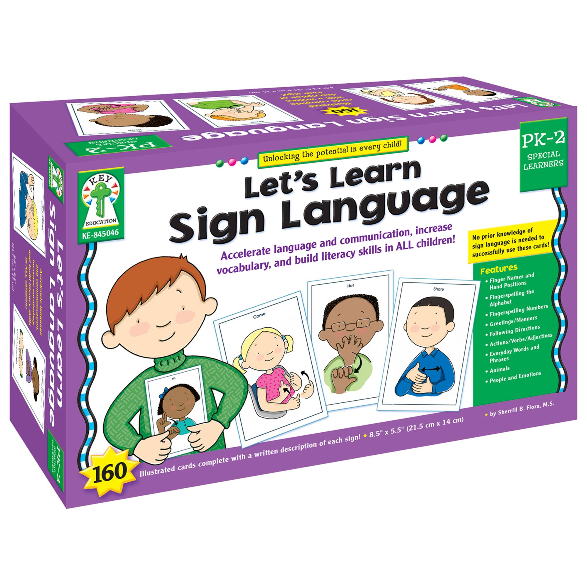 Key Education Let's Learn Sign Language Learning Cards